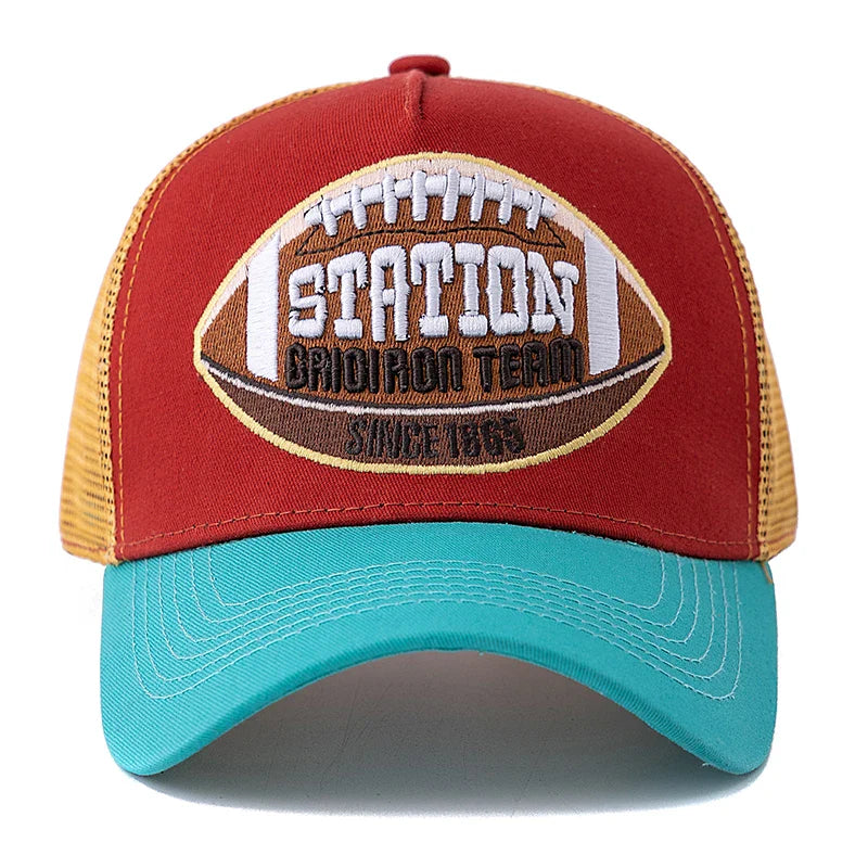Crioiron Team Station Trucker Cap - Breathable Mesh Back For Casual Daily Wear All Day