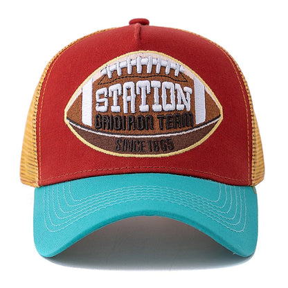 Crioiron Team Station Trucker Cap - Breathable Mesh Back For Casual Daily Wear All Day