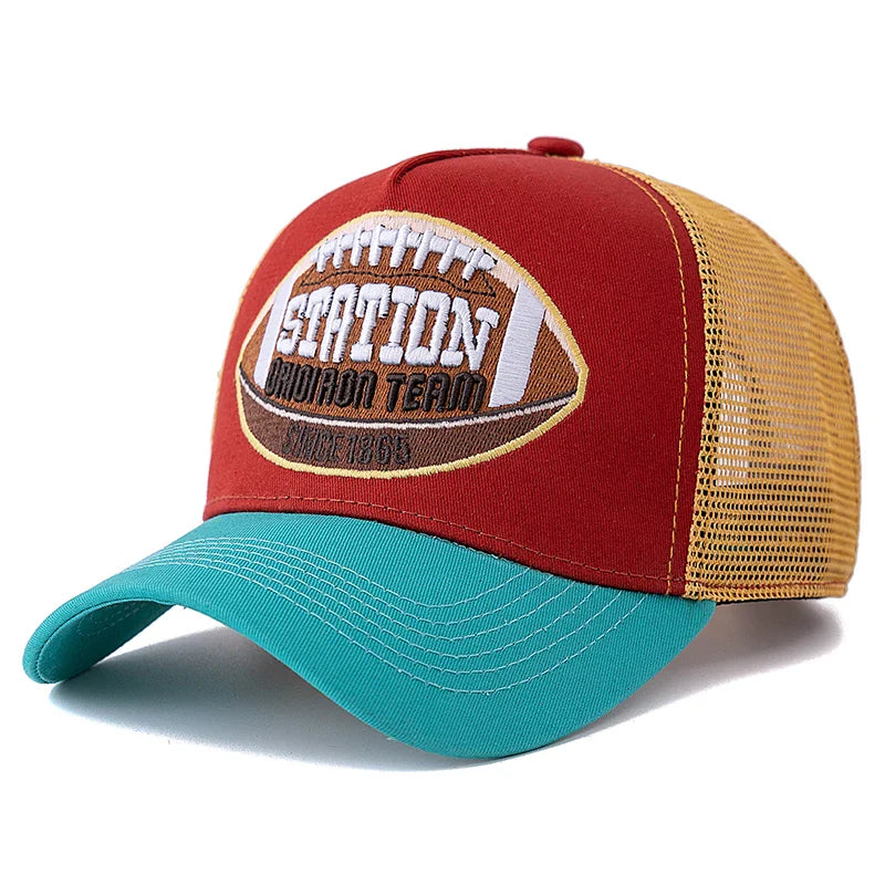 Crioiron Team Station Trucker Cap - Breathable Mesh Back For Casual Daily Wear All Day