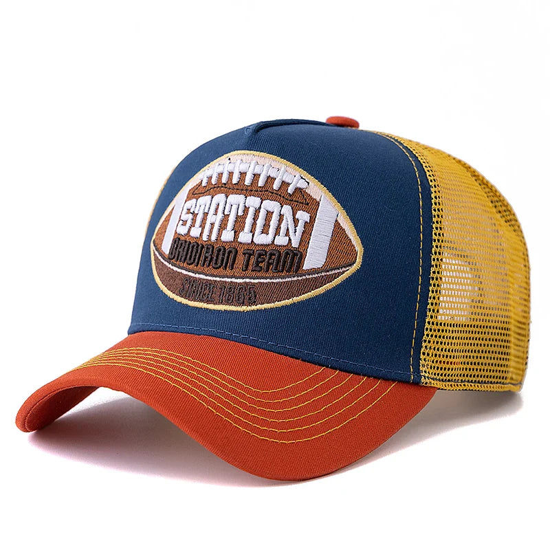 Crioiron Team Station Trucker Cap - Breathable Mesh Back For Casual Daily Wear All Day