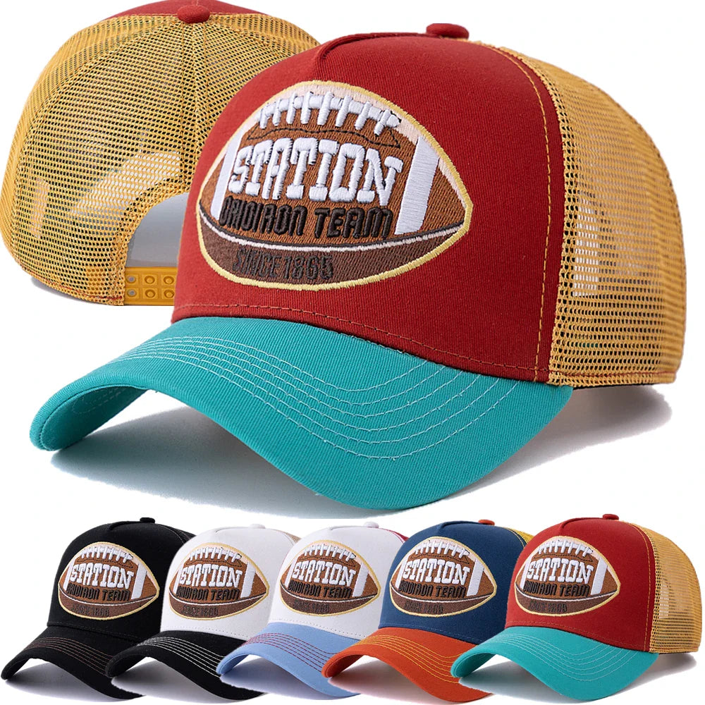 Crioiron Team Station Trucker Cap - Breathable Mesh Back For Casual Daily Wear All Day