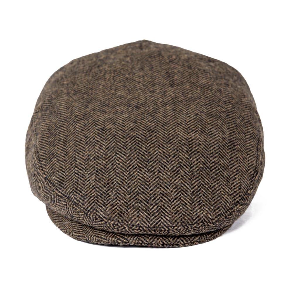 Croix Herringbone Wool Flat Cap - Timeless Herringbone Wool Flat Cap For Casual Looks
