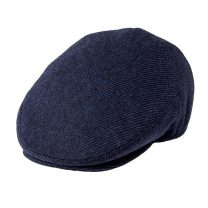 Croix Herringbone Wool Flat Cap - Timeless Herringbone Wool Flat Cap For Casual Looks