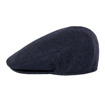Croix Herringbone Wool Flat Cap - Timeless Herringbone Wool Flat Cap For Casual Looks