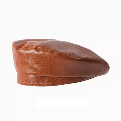 Crupet Leather Beret – Vintage Style Adjustable Hat