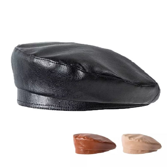 Crupet Leather Beret – Vintage Style Adjustable Hat