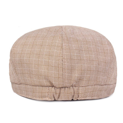 D&T Plaid Cotton Newswoy Cap - Timeless Plaid Cotton Cap For Casual Style And Classic Look