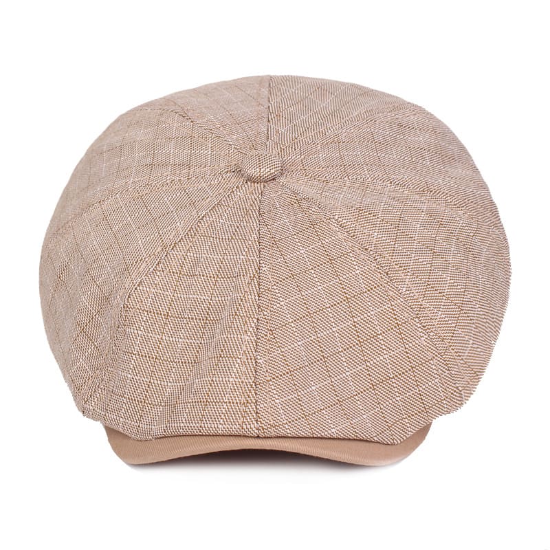 D&T Plaid Cotton Newswoy Cap - Timeless Plaid Cotton Cap For Casual Style And Classic Look