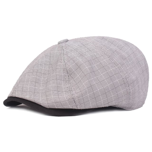 D&T Plaid Cotton Newswoy Cap - Timeless Plaid Cotton Cap For Casual Style And Classic Look