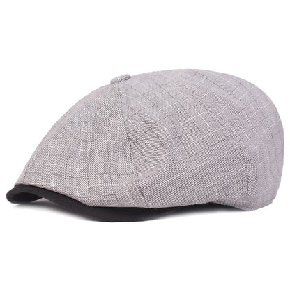 D&T Plaid Cotton Newswoy Cap - Timeless Plaid Cotton Cap For Casual Style And Classic Look