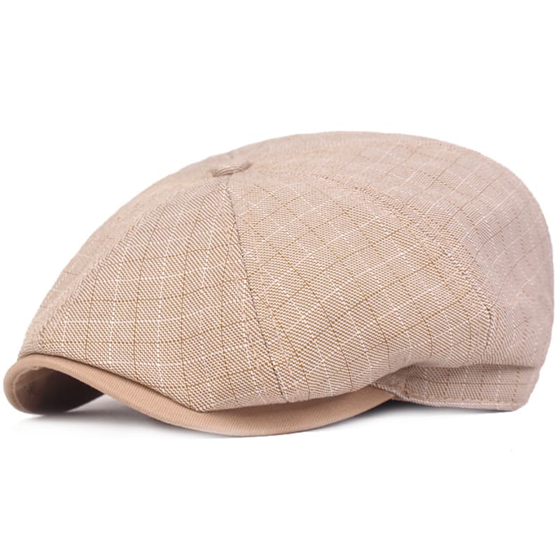 D&T Plaid Cotton Newswoy Cap - Timeless Plaid Cotton Cap For Casual Style And Classic Look