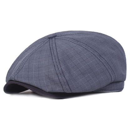 D&T Plaid Cotton Newswoy Cap - Timeless Plaid Cotton Cap For Casual Style And Classic Look
