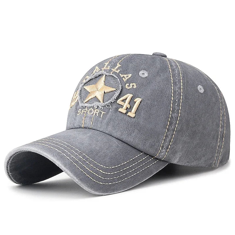 Dallas Sport Cotton Baseball Cap - Casual Streetwear With Sporty Appeal For Everyday Style