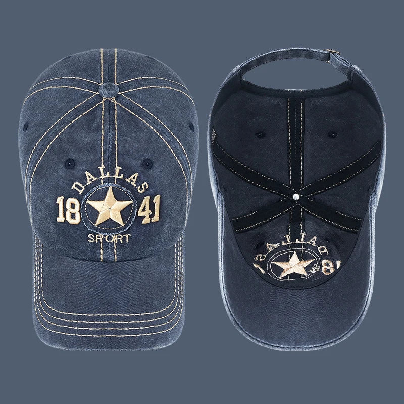 Dallas Sport Cotton Baseball Cap - Casual Streetwear With Sporty Appeal For Everyday Style