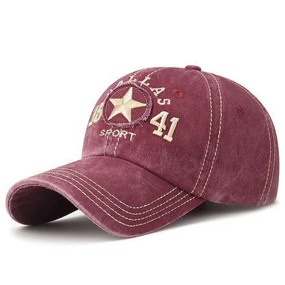 Dallas Sport Cotton Baseball Cap - Casual Streetwear With Sporty Appeal For Everyday Style
