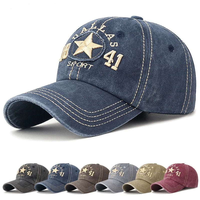 Dallas Sport Cotton Baseball Cap - Casual Streetwear With Sporty Appeal For Everyday Style