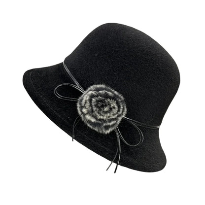 Deneuve Women Winter Vegan Wool Bowler Hat With Ethical Style And Warmth