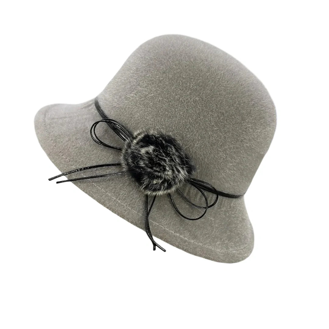 Deneuve Women Winter Vegan Wool Bowler Hat With Ethical Style And Warmth
