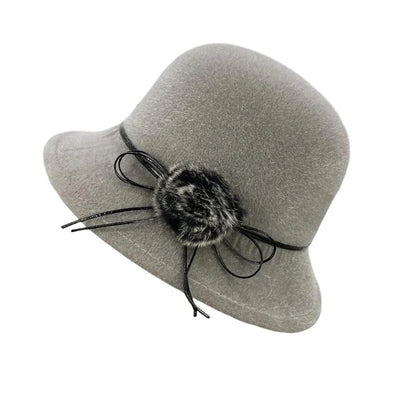 Deneuve Women Winter Vegan Wool Bowler Hat With Ethical Style And Warmth