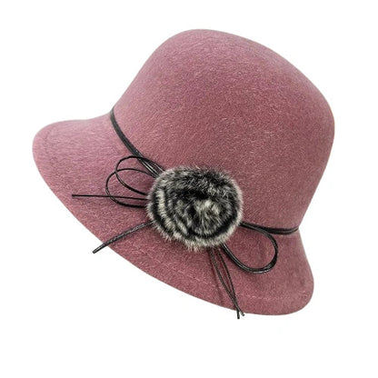 Deneuve Women Winter Vegan Wool Bowler Hat With Ethical Style And Warmth