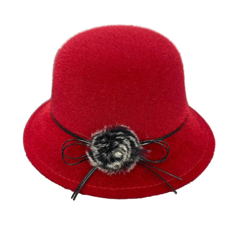 Deneuve Women Winter Vegan Wool Bowler Hat With Ethical Style And Warmth