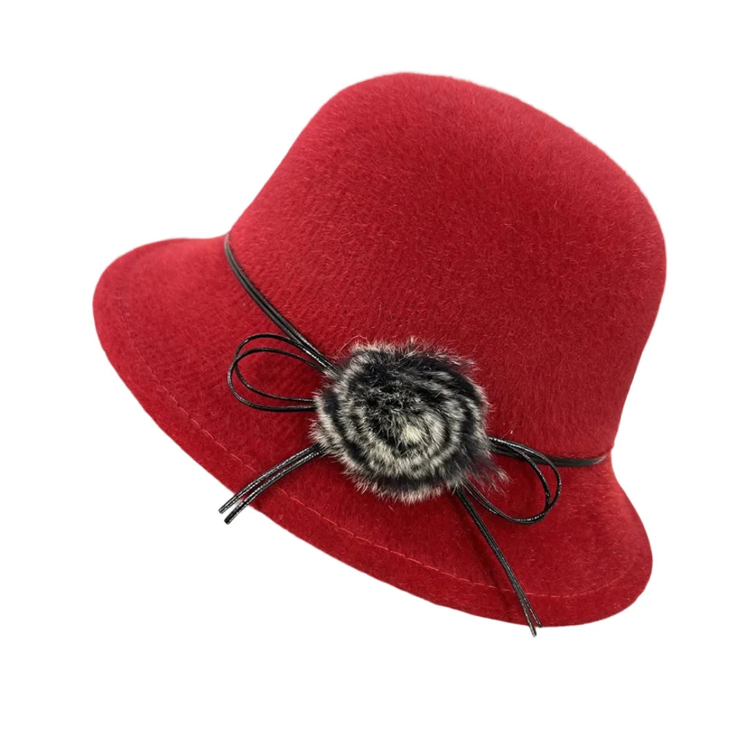 Deneuve Women Winter Vegan Wool Bowler Hat With Ethical Style And Warmth