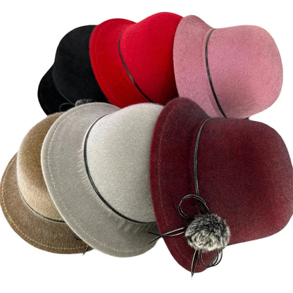 Deneuve Women Winter Vegan Wool Bowler Hat With Ethical Style And Warmth