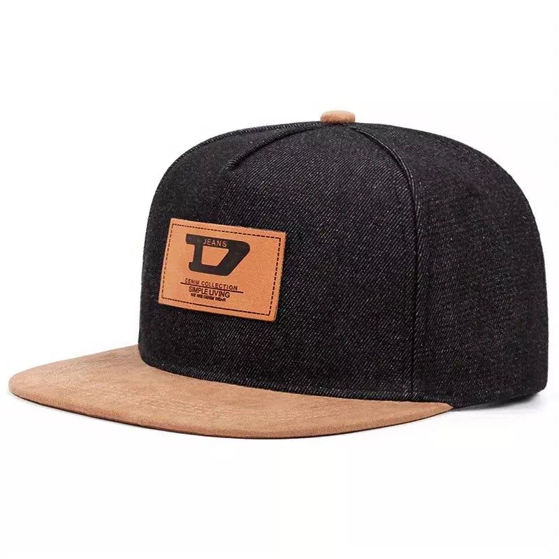 Denim Jeans Collection Snapback Cap - Cotton Denim Design With Classic Casual Style