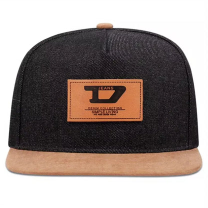 Denim Jeans Collection Snapback Cap - Cotton Denim Design With Classic Casual Style