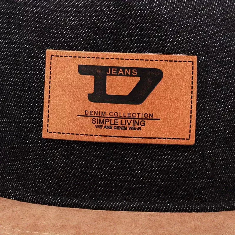 Denim Jeans Collection Snapback Cap - Cotton Denim Design With Classic Casual Style