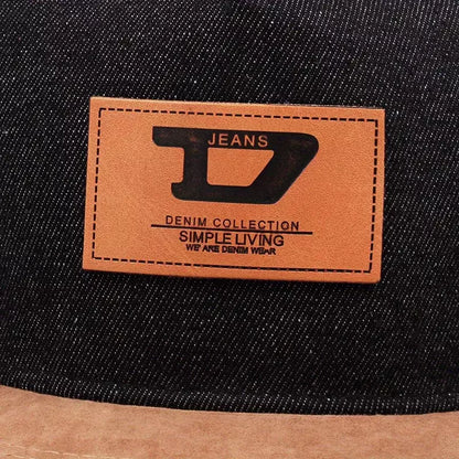 Denim Jeans Collection Snapback Cap - Cotton Denim Design With Classic Casual Style