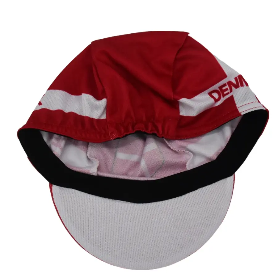 Denmark Flag Cycling Cap Lightweight Breathable Acrylic Quick Dry for Riders