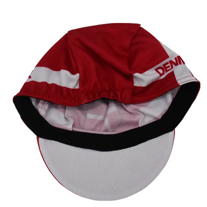 Denmark Flag Cycling Cap Lightweight Breathable Acrylic Quick Dry for Riders