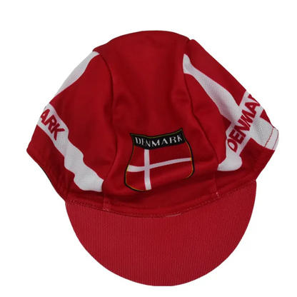 Denmark Flag Cycling Cap Lightweight Breathable Acrylic Quick Dry for Riders