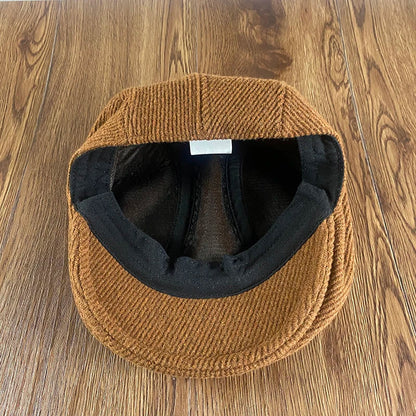 Detroit Vintage Striped Flat Cap - A Classic Casual Cap With Timeless Modern Pattern
