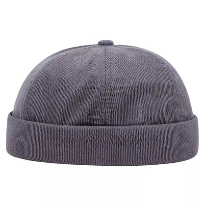 Detroit Corduroy Docker Cap – Brimless Streetwear Fisherman Hat