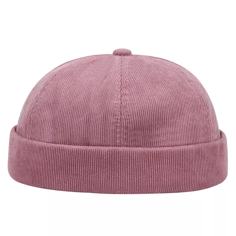 Detroit Corduroy Docker Cap – Brimless Streetwear Fisherman Hat