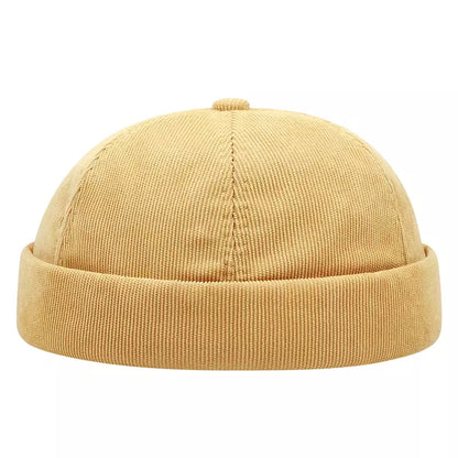 Detroit Corduroy Docker Cap – Brimless Streetwear Fisherman Hat