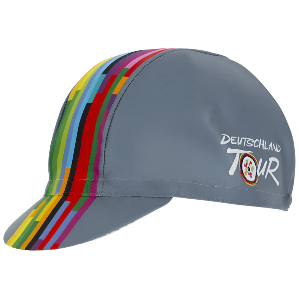 Deutschland Tour Gray Cycling Cap Lightweight Acrylic Breathable Quick Dry Hat