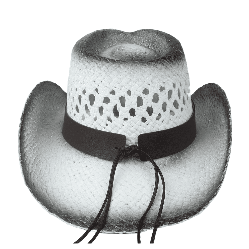 Dodge Summer White Cowboy Hat - Handmade With Leather Ribbon For Classic Western Style