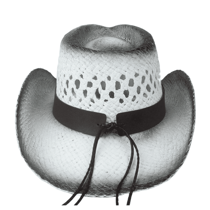Dodge Summer White Cowboy Hat - Handmade With Leather Ribbon For Classic Western Style