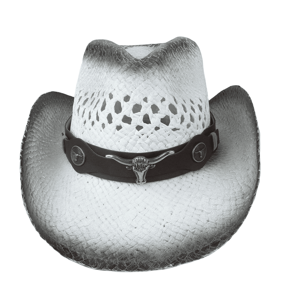 Dodge Summer White Cowboy Hat - Handmade With Leather Ribbon For Classic Western Style