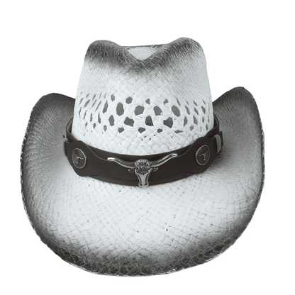 Dodge Summer White Cowboy Hat - Handmade With Leather Ribbon For Classic Western Style