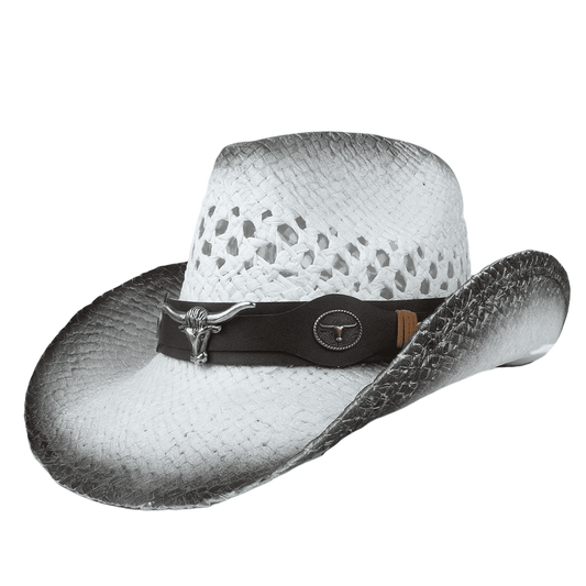 Dodge Summer White Cowboy Hat - Handmade With Leather Ribbon For Classic Western Style