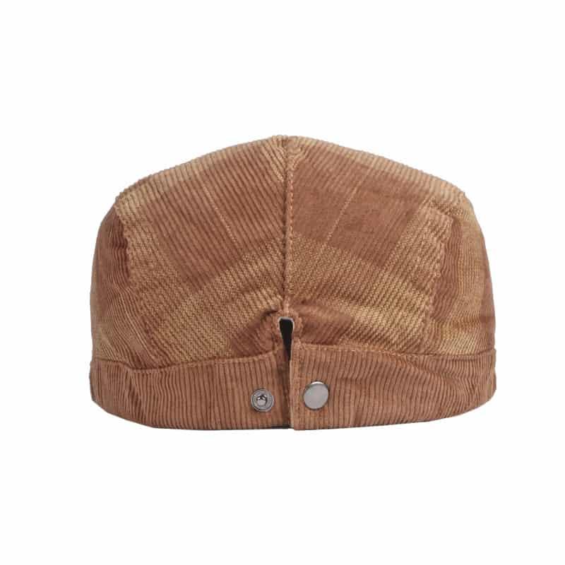 Donegal Corduroy Plaid Flat Cap - Timeless Corduroy Cap With Classic Plaid Pattern