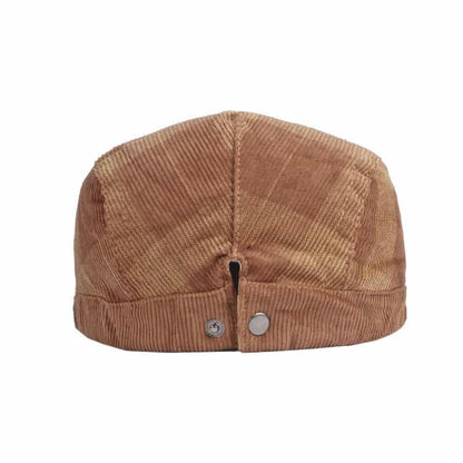 Donegal Corduroy Plaid Flat Cap - Timeless Corduroy Cap With Classic Plaid Pattern