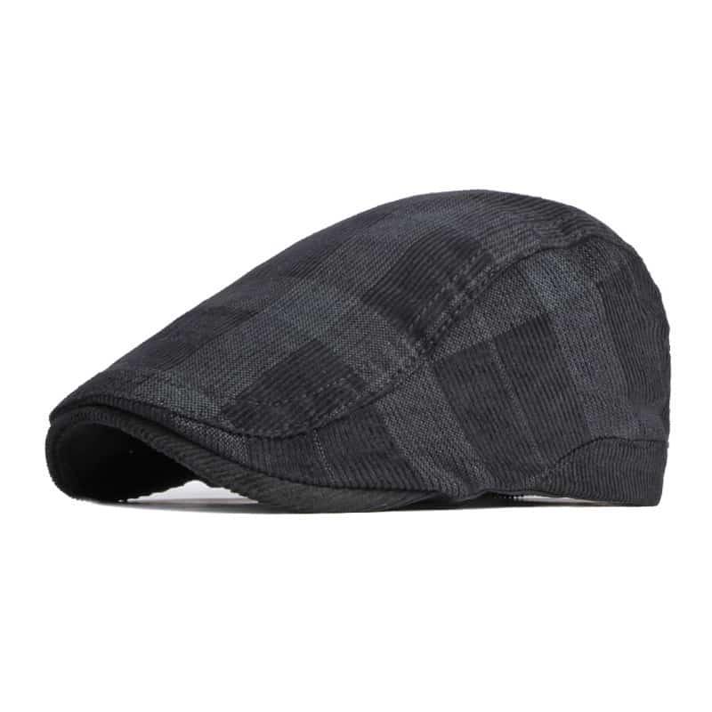 Donegal Corduroy Plaid Flat Cap - Timeless Corduroy Cap With Classic Plaid Pattern