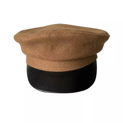 Dundalk Brown Wool Sailor Cap - Classic Nautical Style With Warm Wool For All Occasions