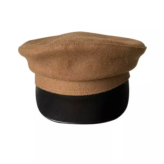 Dundalk Brown Wool Sailor Cap - Classic Nautical Style With Warm Wool For All Occasions