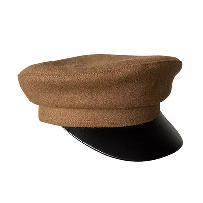 Dundalk Brown Wool Sailor Cap - Classic Nautical Style With Warm Wool For All Occasions